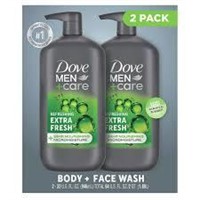 Dove Men's Fresh Body & Face Wash 32oz 2Pk