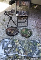 Camouflage Stool and Seat Lot