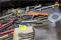 LOT OF ASSORTED DRILL BITS & MISC ITEMS