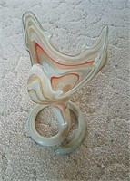 Blown Glass Ruffled Vase
