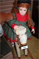 Large Doll on Rocking Horse
