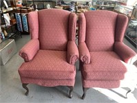 VINTAGE PAIR OF RED CHAIRS - GREAT SHAPE