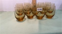 Set a 14 Amber drinking glasses