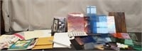 Large Lot of Stained Glass Supplies. Panes,