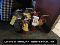 LOT, (7) ASSORTED FIRE EXTINGUISHERS