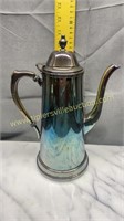 Silver on copper coffee pitcher