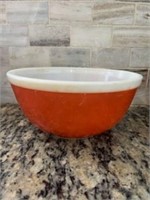 Orange Pyrex bowl