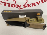 Gerber StrongArm Coyote Brown Knife W Sheath