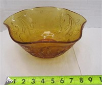 Vintage Dianna Glass Amber Bowl