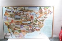 1964 Trailways Map of America