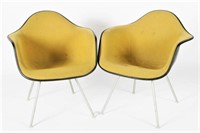 Pair of Yellow Herman Miller DAX-1 Chairs