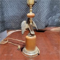 vintage Federal eagle antiqued brass metal lamp