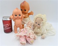 4 poupées des années '50, 2 en porcelaine et