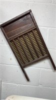 Antique national washboard, with a brass