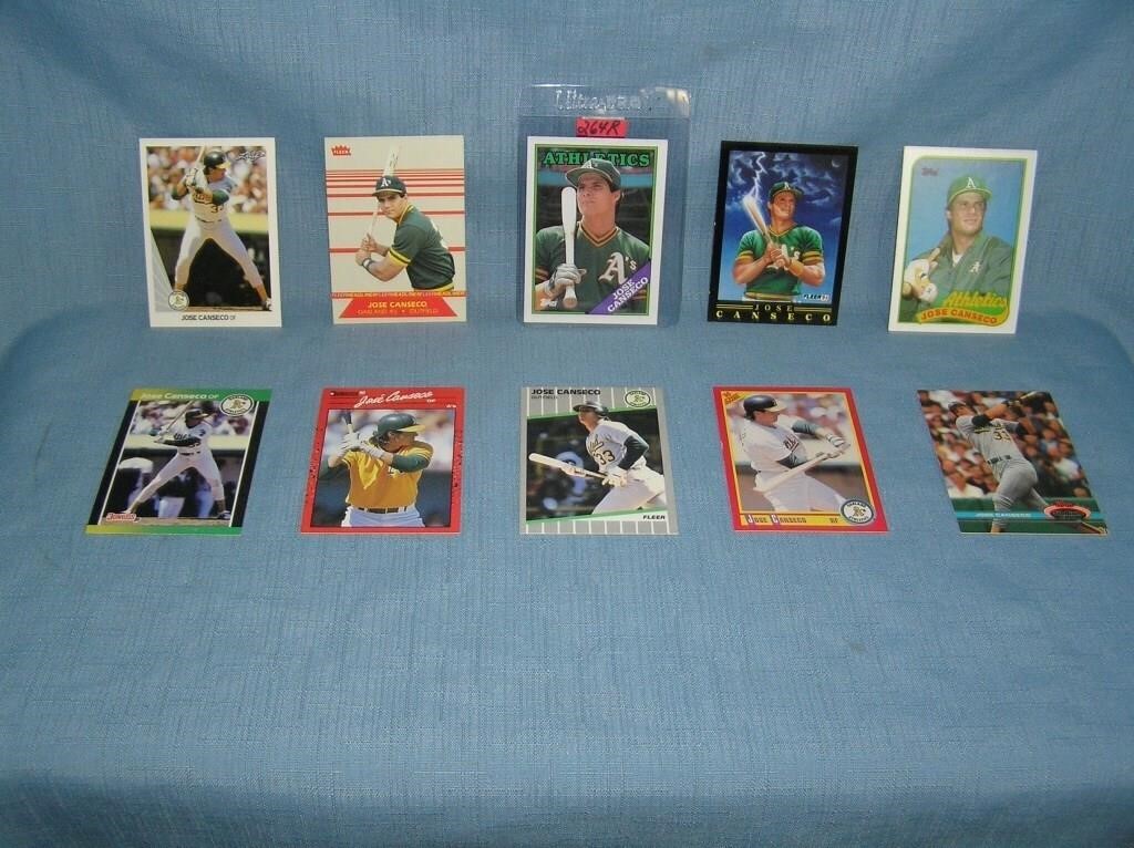 Collection of vintage Jose Conseco all star baseba