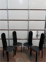 Lot of Four Leather Look Chairs