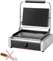 USED-Electric Panini Maker w/ Ribbed Plates