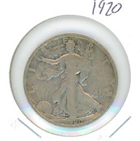 1920 Walking Liberty Silver Half Dollar