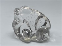 Clear Murano-Style Bulicante Elephant Figurine