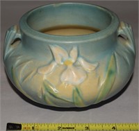 Roseville USA Pottery Iris Small Handled Vase