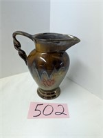 Vintage Pottery Water Pitcher