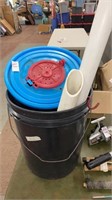 Bait bucket, surf reel holder, bubble aerator,