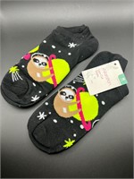 NEW 2-Pair Low Cut Sloth Socks - Womens 4-10