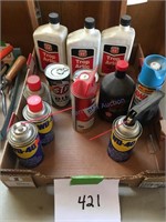 Box of miscellaneous oil and WD-40