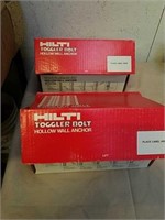 Two boxes of Toggler bolts