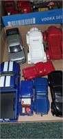 Lot with variety of toy trucks
