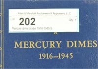 Mercury dime binder 1916-1945-S