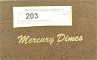 Mercury dime binder 1916-1945-D