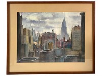 New York City Scape Watercolor