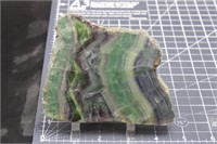 Fluorite thick slab, polished,China, 13.8 oz