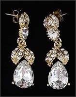 Exquisite Dressy Teardrop Pierced Earrings