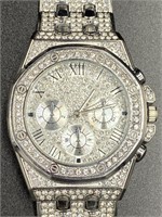 White Gold Sapphire Crystal UNISEX Luxury Watch