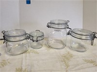 Group of jars tallest 6"L