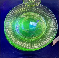 VASELINE GLASS SAUCERS