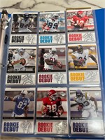 Book of football cards