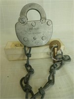Frisco railroad padlock & correct brass key