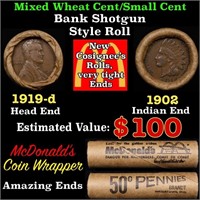 Lincoln Wheat Cent 1c Mixed Roll Orig Brandt McDon