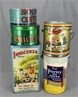 Lot of 5 tins, old & newer