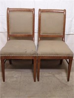 French Empire style dining chairs set of 2