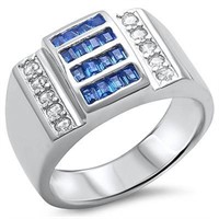 Men's 4.00 ct Heavy Sapphire Ring
