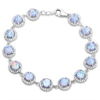 Gorgeous Round 12.00 ct Fire Opal Bracelet