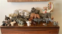 Collection of 34 Vintage Elephants