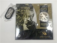 2012 Infantry Soldier Silver Proof $1 Dog Tag