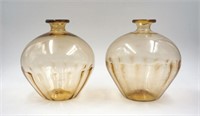 Pair of Cappellin Murano Glass vases