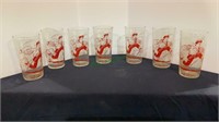 Lil Abner glasses - lot of seven - 1949, clear