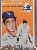 Autographed  Billy Martin Baseball Card